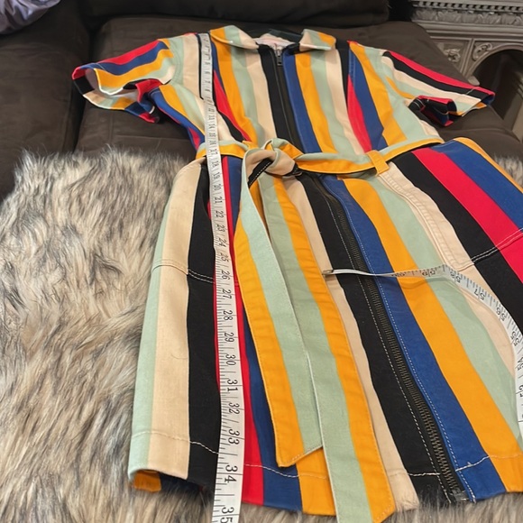 Super versatile Bohemian striped denim belted dress, Size 10! Alice + Olivia! - Picture 13 of 16